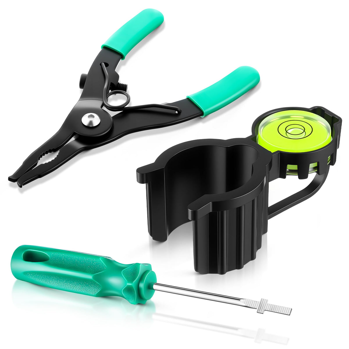 Gulfmew sprinkler head tool with bubble level exposes nozzle for precise adjustments