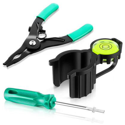 Gulfmew sprinkler head tool with bubble level exposes nozzle for precise adjustments
