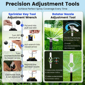 Gulfmew sprinkler key tool handles multiple head types for quick tweaks.