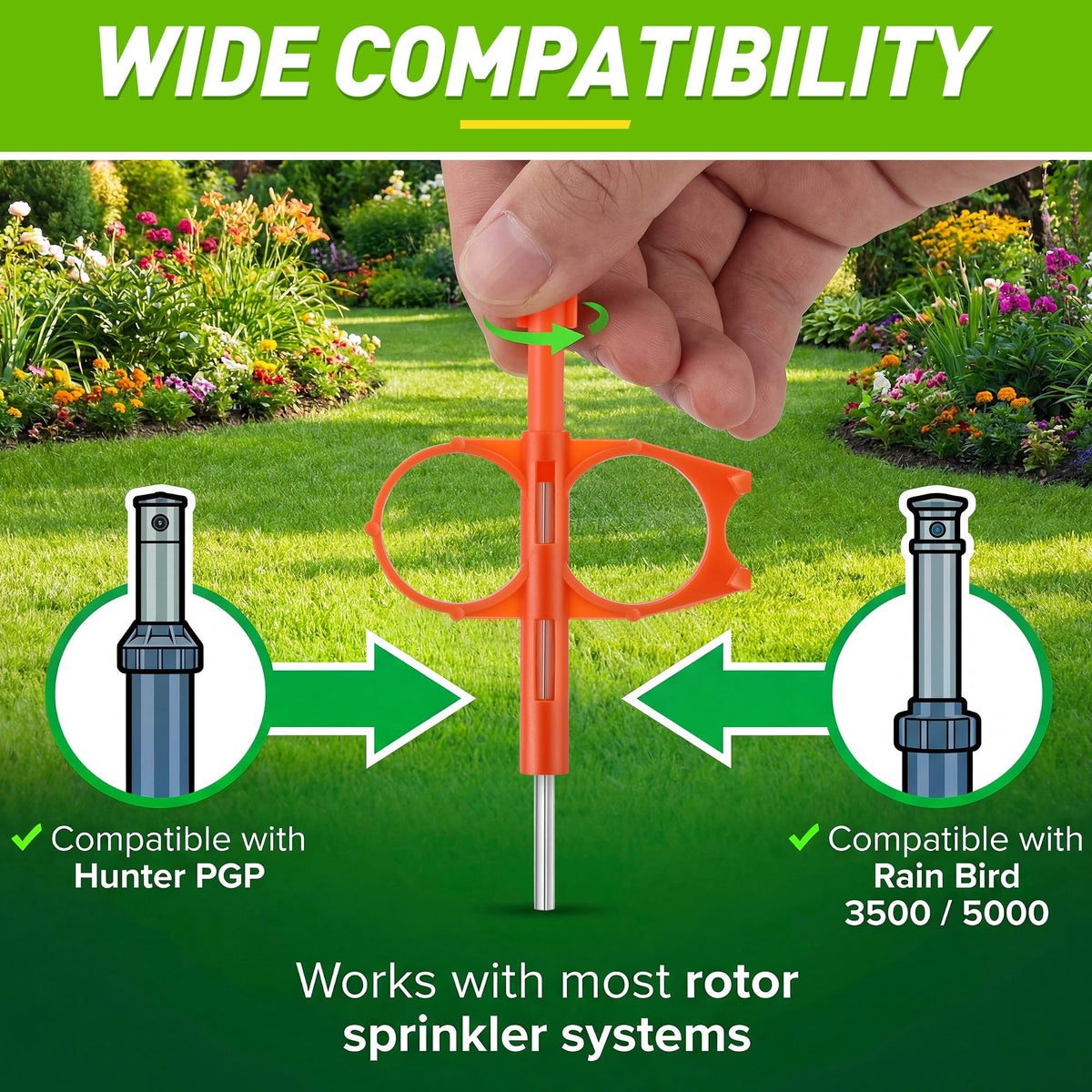 Gulfmew tool kit demonstrates Hunter compatibility for spray heads