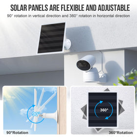 Gulisot solar panel for Ring Spotlight Battery keeps cameras charged in any weather