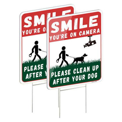 Gulsoar Clean Up After Dog sign front view boosts visibility for pedestrians