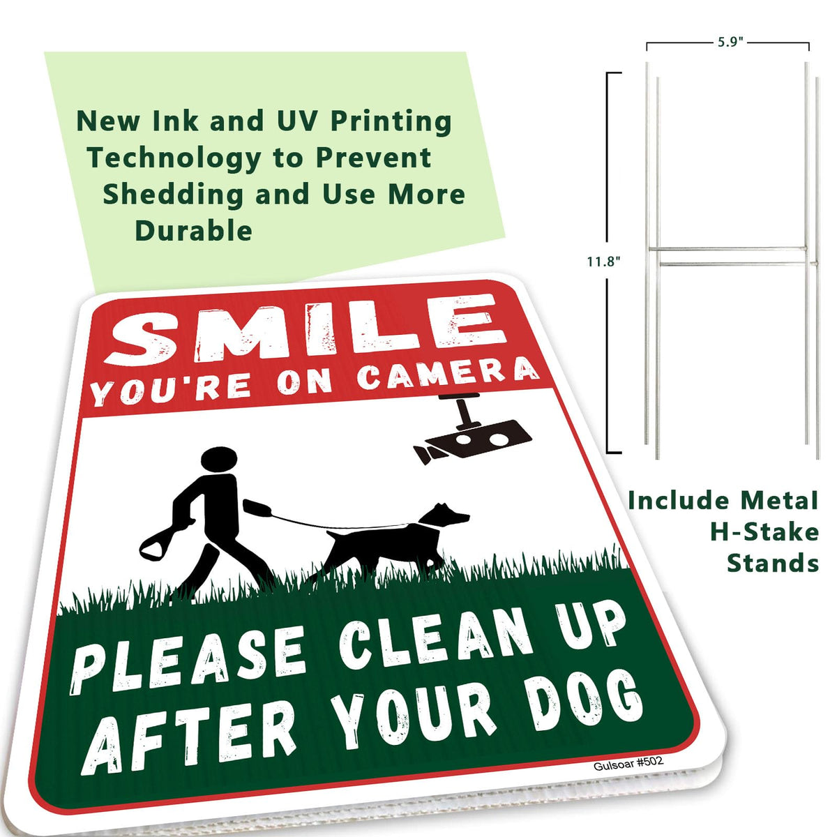 Gulsoar durable sign with UV coating and waterproof design