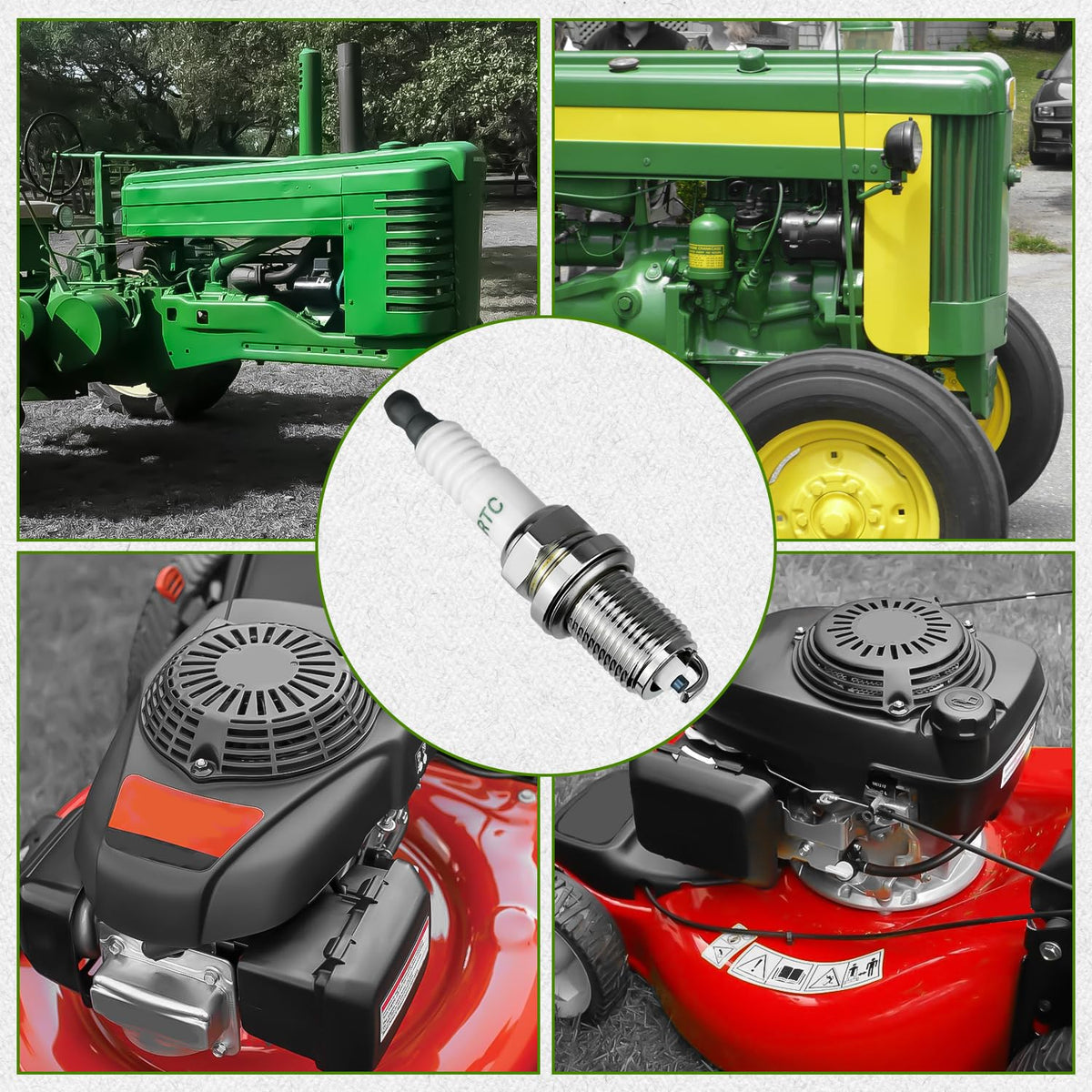GULUANT replacement spark plug in use on Briggs Stratton mower
