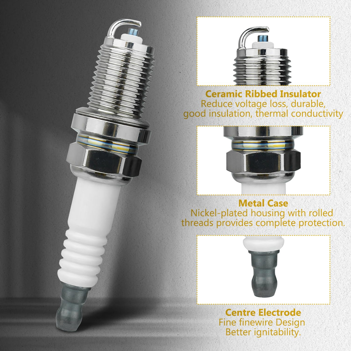GULUANT spark plug compatibility label with Kohler models