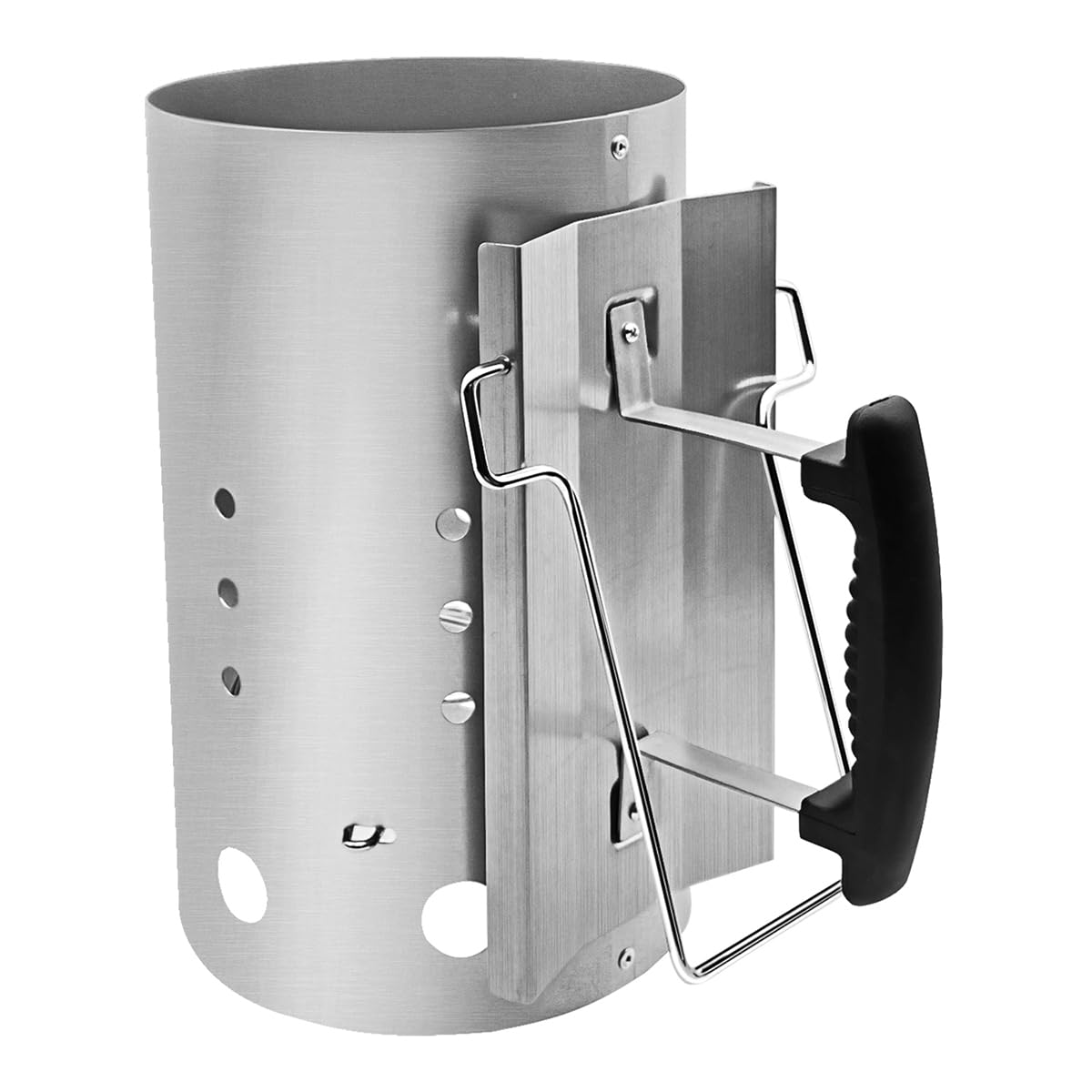 Guogiyala charcoal chimney starter with heat-insulation handle for safe lifting during grilling.