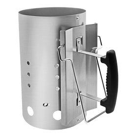 Guogiyala charcoal chimney starter with heat-insulation handle for safe lifting during grilling.