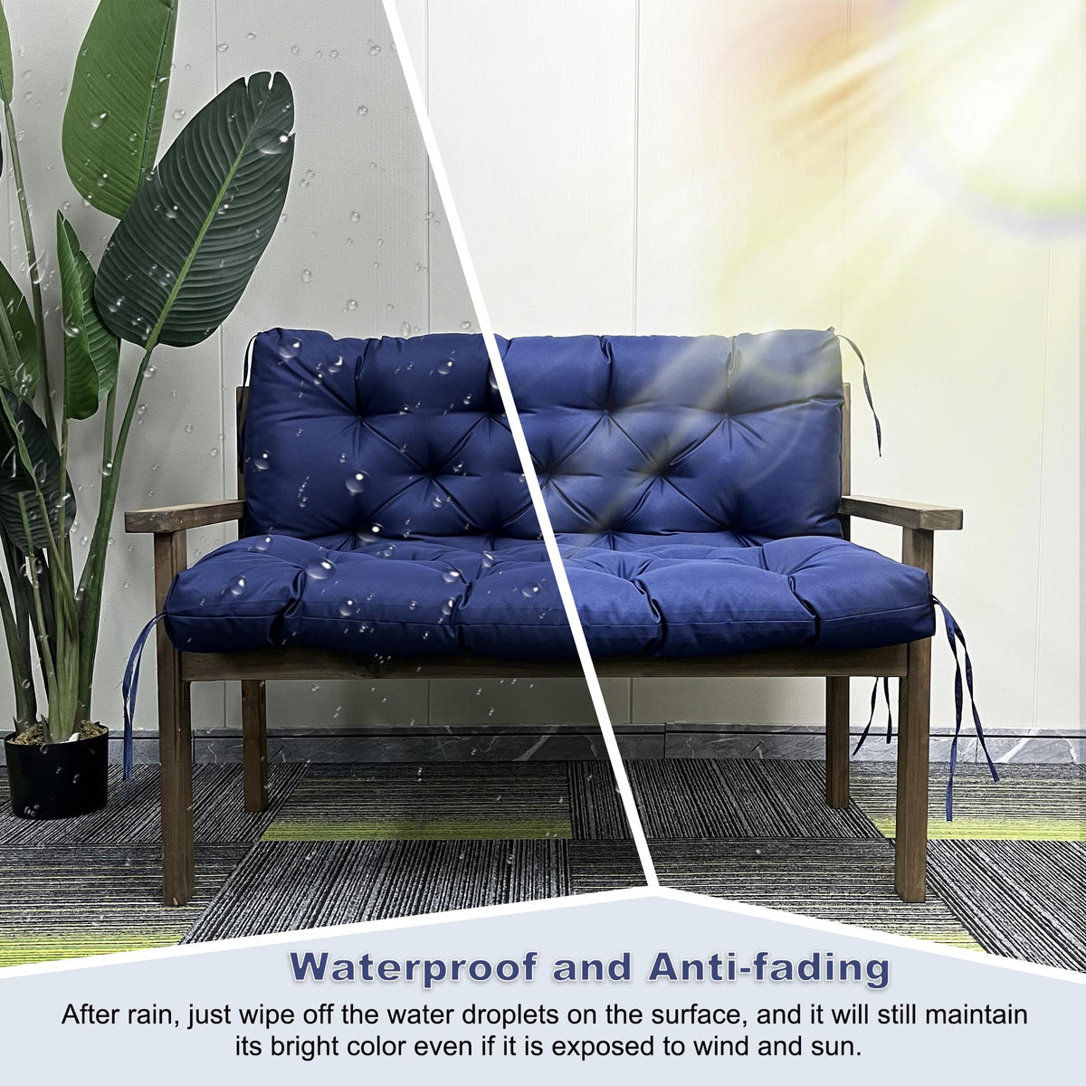 GUROA non-slip strap design keeps cushions secure on outdoor furniture.