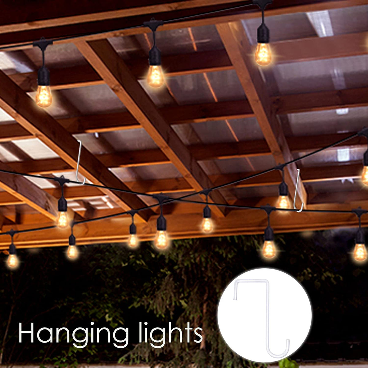 Gutapo fence hooks fit over doors or arbors for versatile hanging.