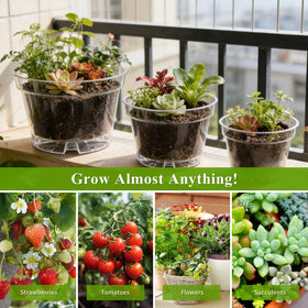 Gute durable plastic nursery pot is reusable and resilient.