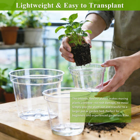 Gute nursery pot elevated bottom boosts root air circulation.