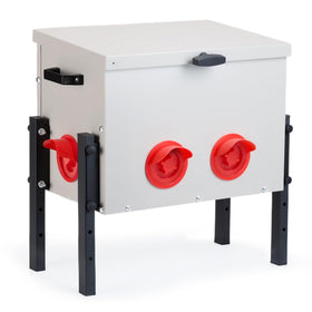 GVGBUK metal chicken feeder with four ports enables efficient multi-bird feeding.