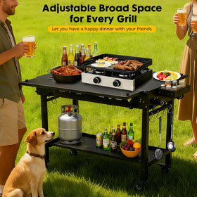 GVGBUK folding griddle stand option for flexible portable kitchen setups