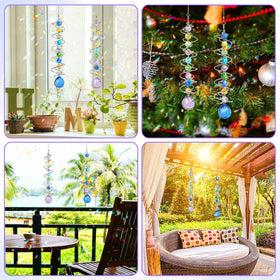 GWAHSA hanging spiral wind spinner for indoor and balcony spaces