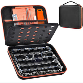 GWCASE chainsaw storage case with anti-tangle design keeps chains neat and ready