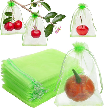 GWHOLE 50pcs fruit protection bags around a fruit 6x8 inches for protection.