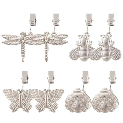 GWHOLE butterfly tablecloth weights clip keeps fabric steady in breeze.