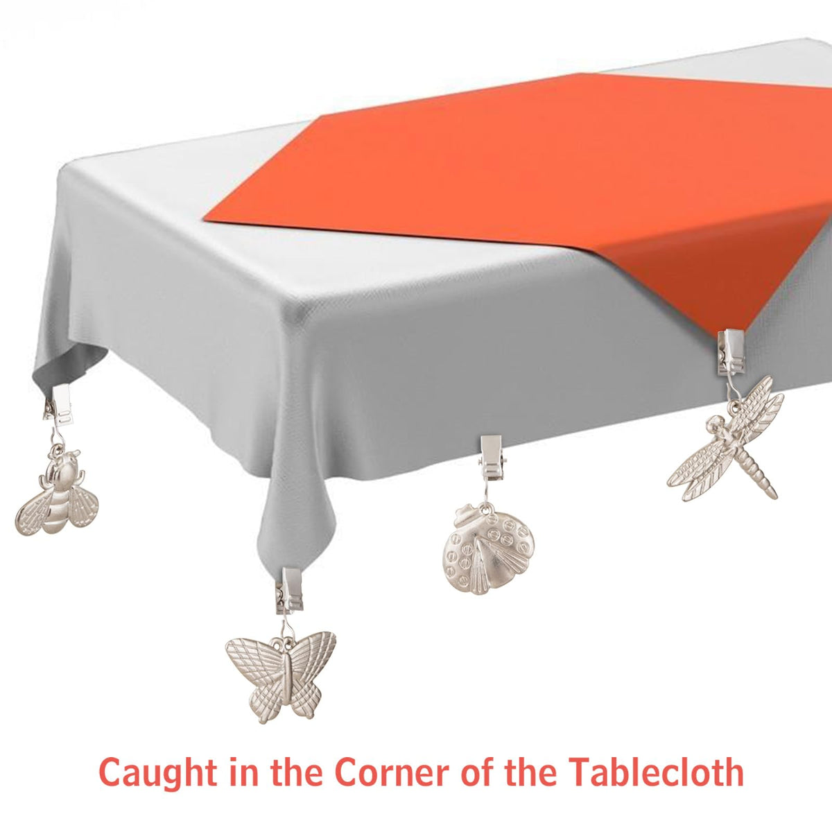 GWHOLE dragonfly weights prevent gusts during garden meals.