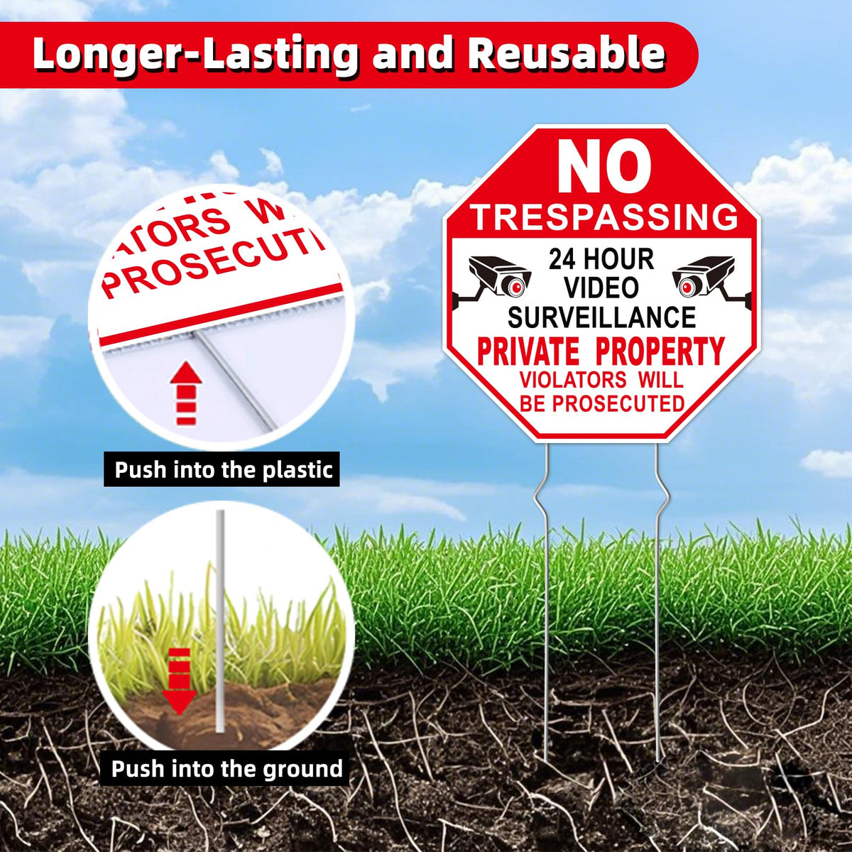 GXGGUS corrugated plastic sign stays fade-free outdoors for everyday property protection.