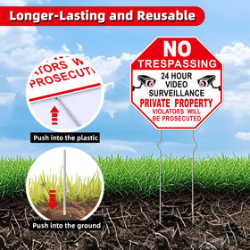 GXGGUS corrugated plastic sign stays fade-free outdoors for everyday property protection.