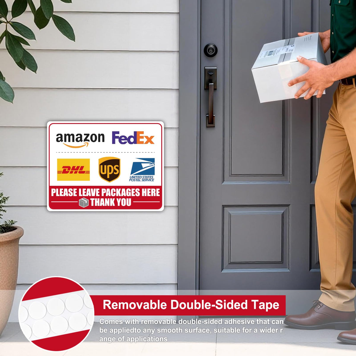 GXGGUS adhesive mounting option enables surface installations without tools.