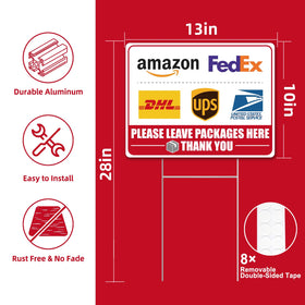 GXGGUS weather-resistant 13x10 sign withstands rain and sun for seasons.