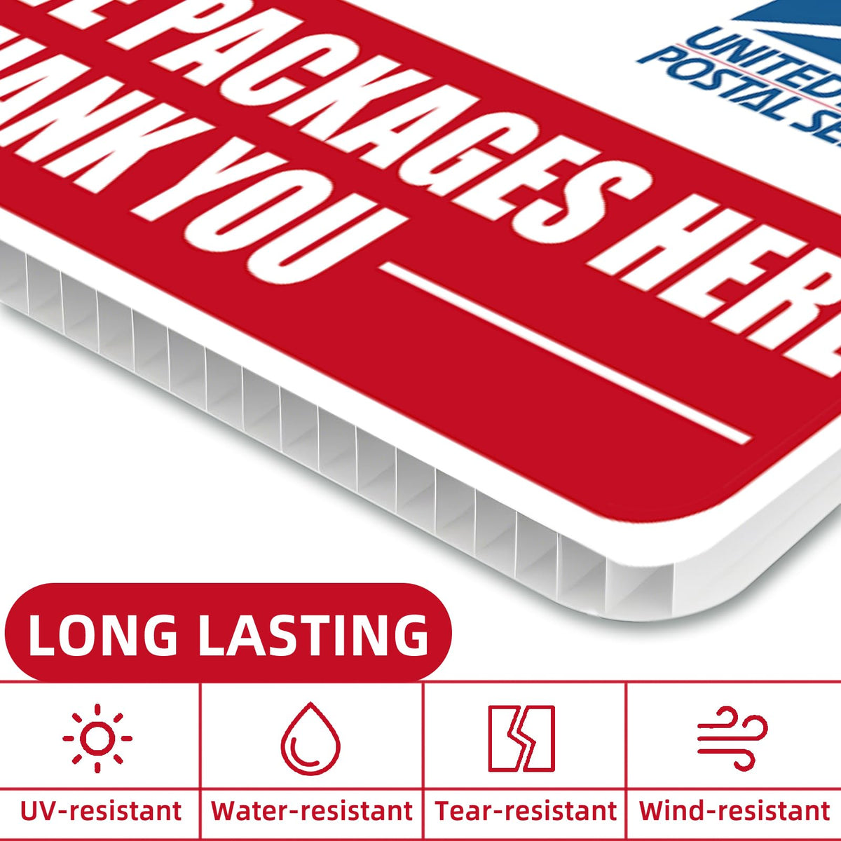 GXGGUS outdoor delivery sign positioned at porch or gate improves clarity for drivers.