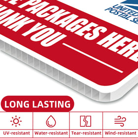 GXGGUS outdoor delivery sign positioned at porch or gate improves clarity for drivers.