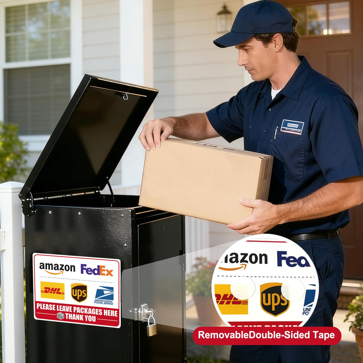 GXGGUS 2-pack delivery signs cover multiple entry points for better coverage.