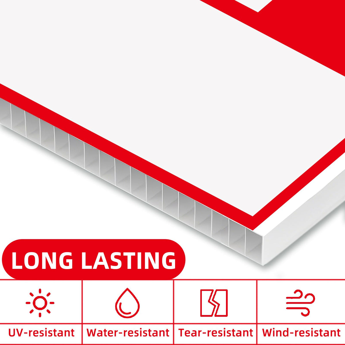 GXGGUS double-sided UV printing delivers vibrant, fade-resistant colors from any angle.