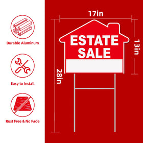 GXGGUS H-stake 15in rust-resistant for stable, weatherproof yard signage.