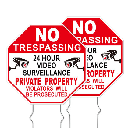 GXGGUS no trespassing sign, double-sided 10x10, enhances visibility for private property.
