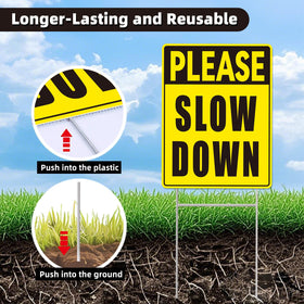 GXGGUS Two signs included for extended yard coverage and safety.