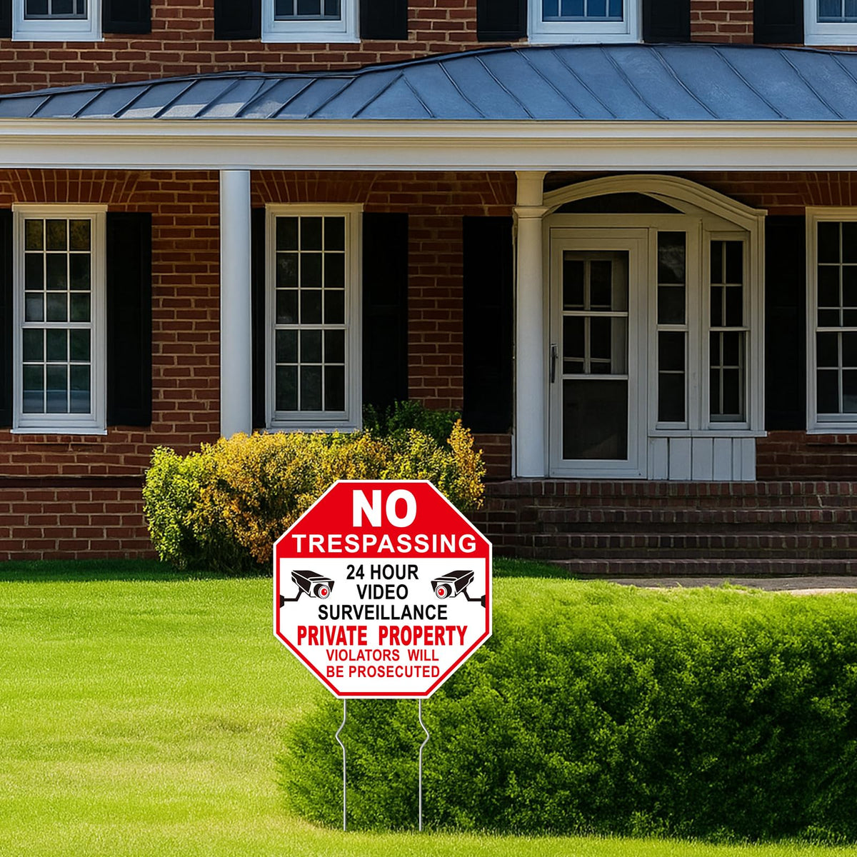 GXGGUS video surveillance sign 10x10 communicates security awareness at entrances.