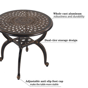 GXOUTAL lightweight design with lattice shelf delivers durable outdoor use.