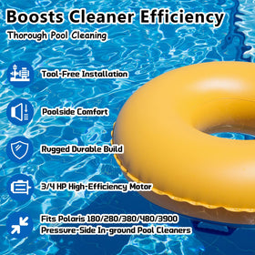 GXW PB4-60 in use beside pool showing boosted cleaner performance