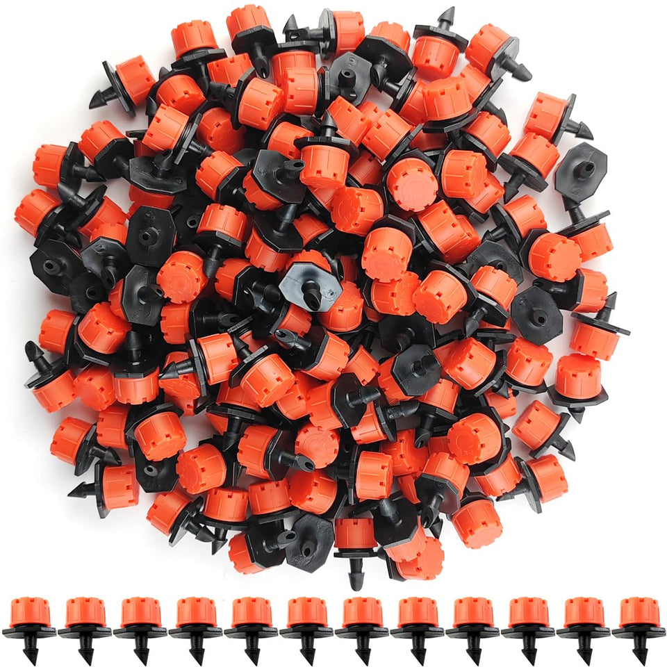 GXXMEI 150pcs drippers pack for precise irrigation coverage in gardens.