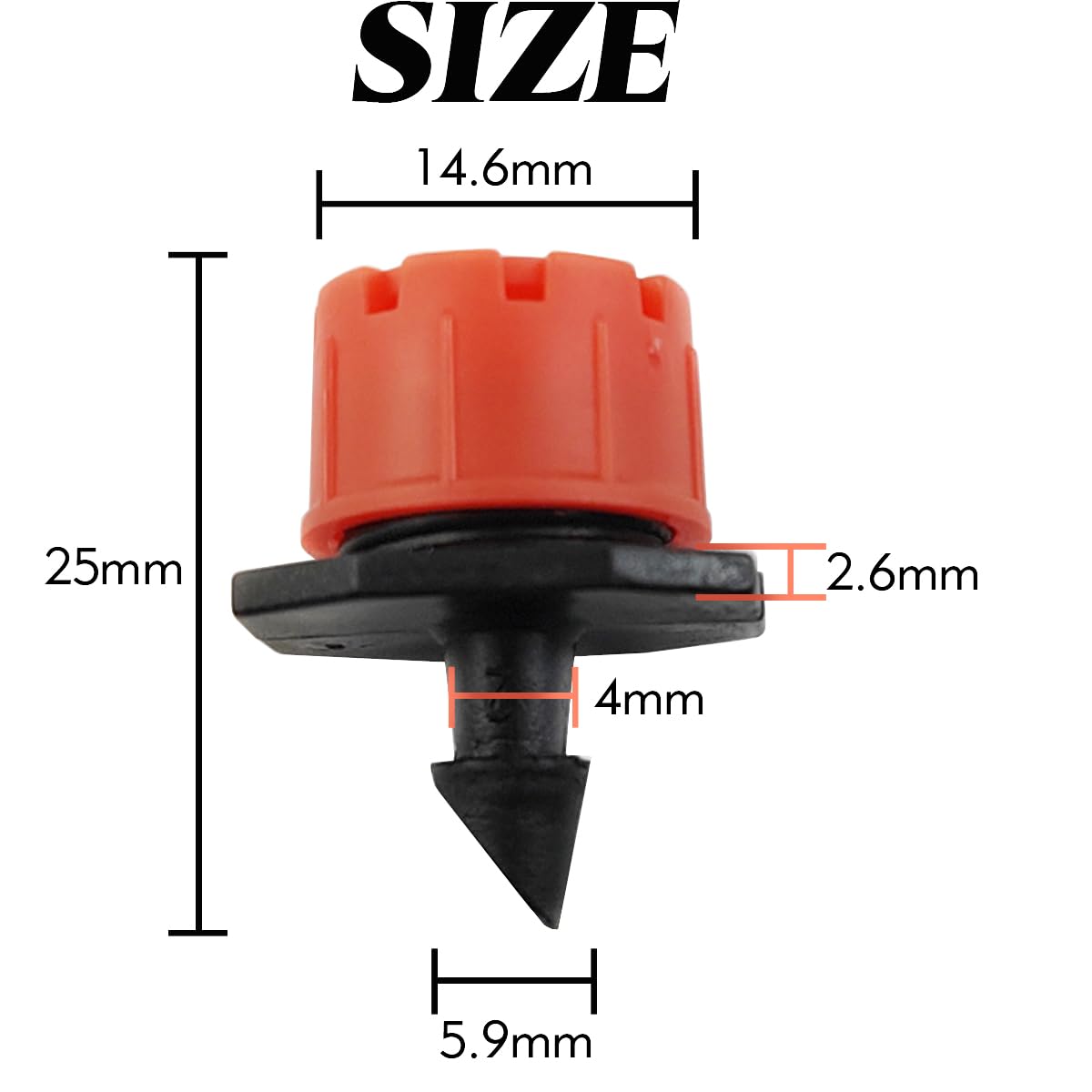 GXXMEI adjustable 8-hole dripper showing flow control for pots and beds.