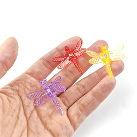 Seven-color dragonfly clips offering colorful stake options for various plants.