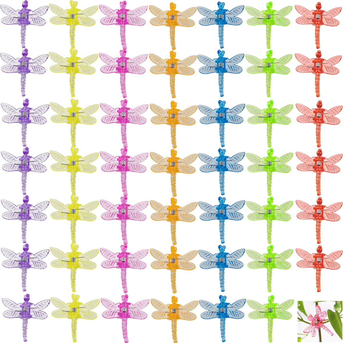 GXXMEI dragonfly orchid clips 70-piece pack for secure flower spike support.