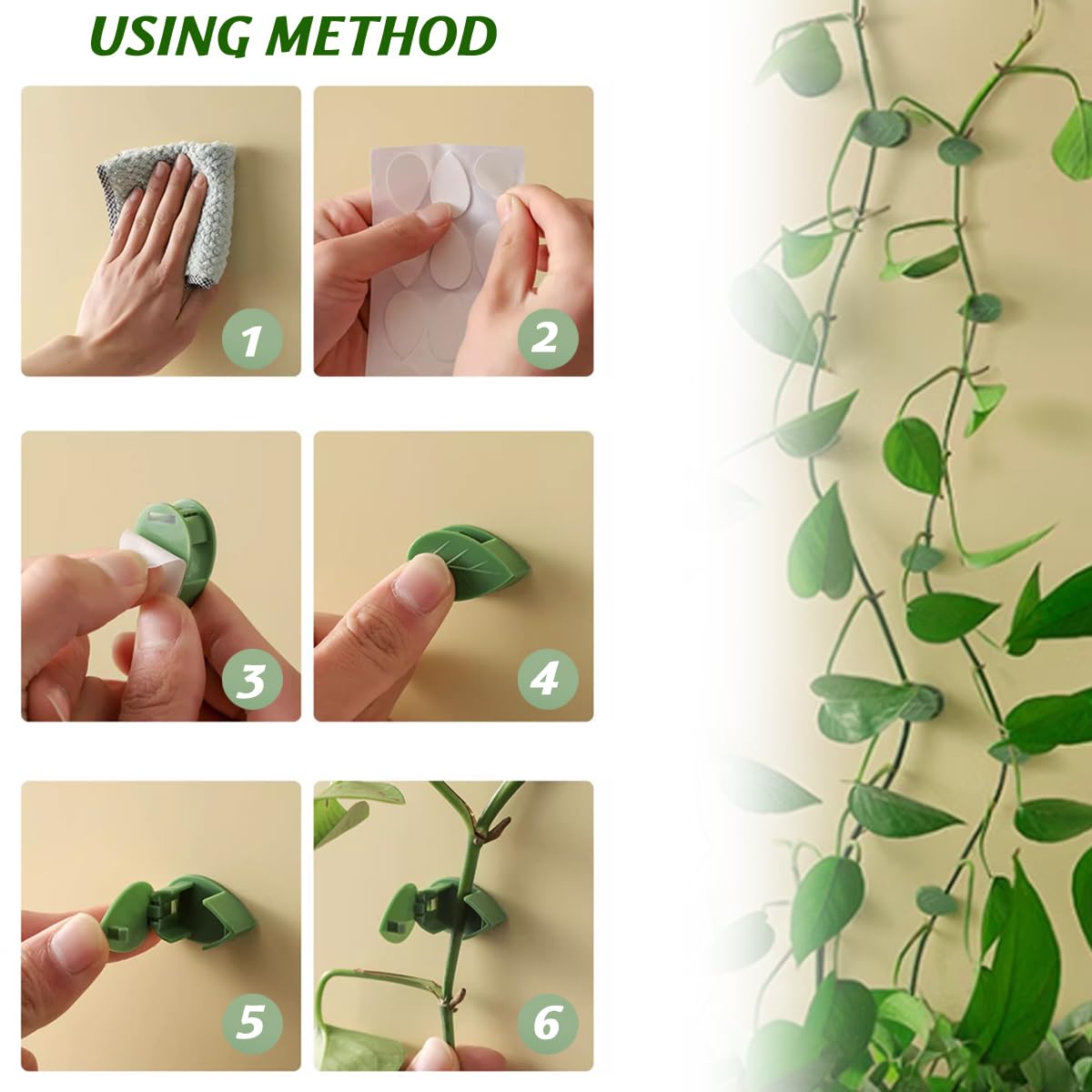 GXXMEI medium plant clip blends with foliage while guiding growth