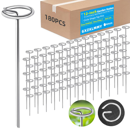 GXZKLMMY 12-inch circle-top landscape pin for secure ground insertion
