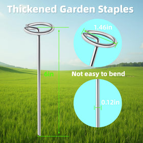 GXZKLMMY galvanized 6in stake resists rust while holding weed barrier