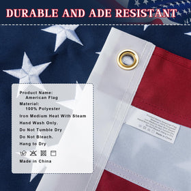 GYaozii flag 96x144 inch size fits large outdoor displays.