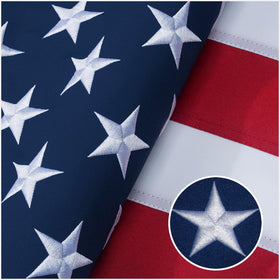 GYaozii American flag embroidered stars stay vivid in sunlight for outdoor displays.