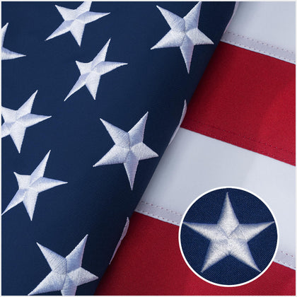 GYaozii American flag embroidered stars stay vivid in sunlight for outdoor displays.