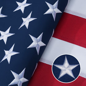 GYaozii American Flag with embroidered stars for vivid daylight display