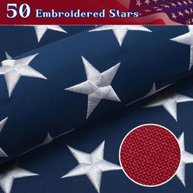 GYaozii flag heavy-duty construction with double-needle stitching ensures outdoor durability.