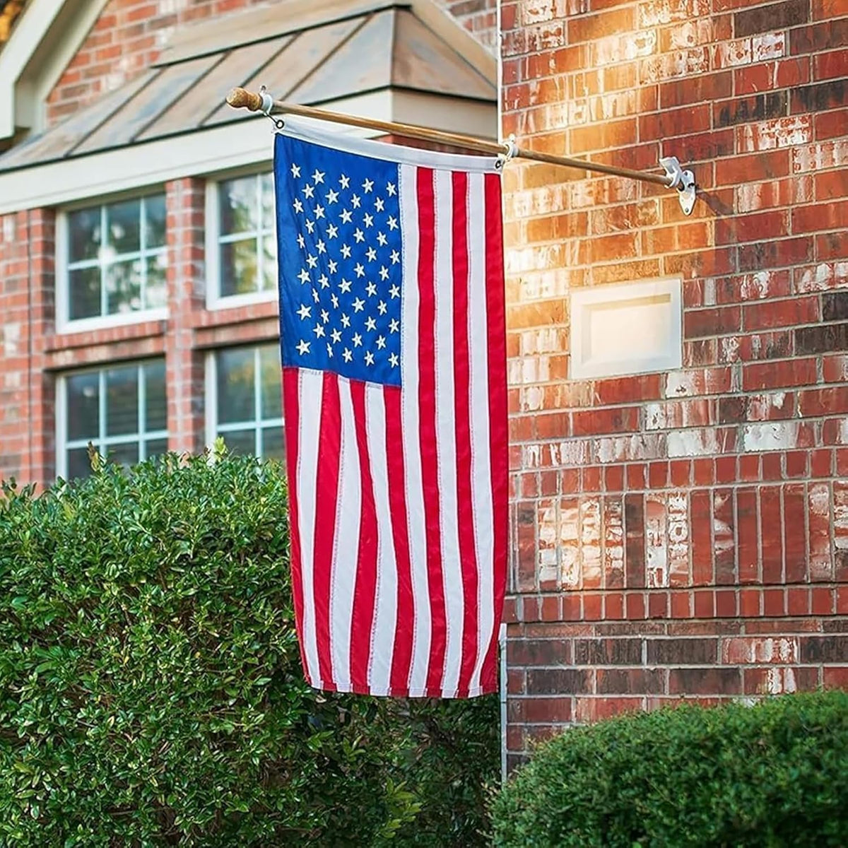 GYaozii flag patriotically displayed outdoors with strong, durable build.