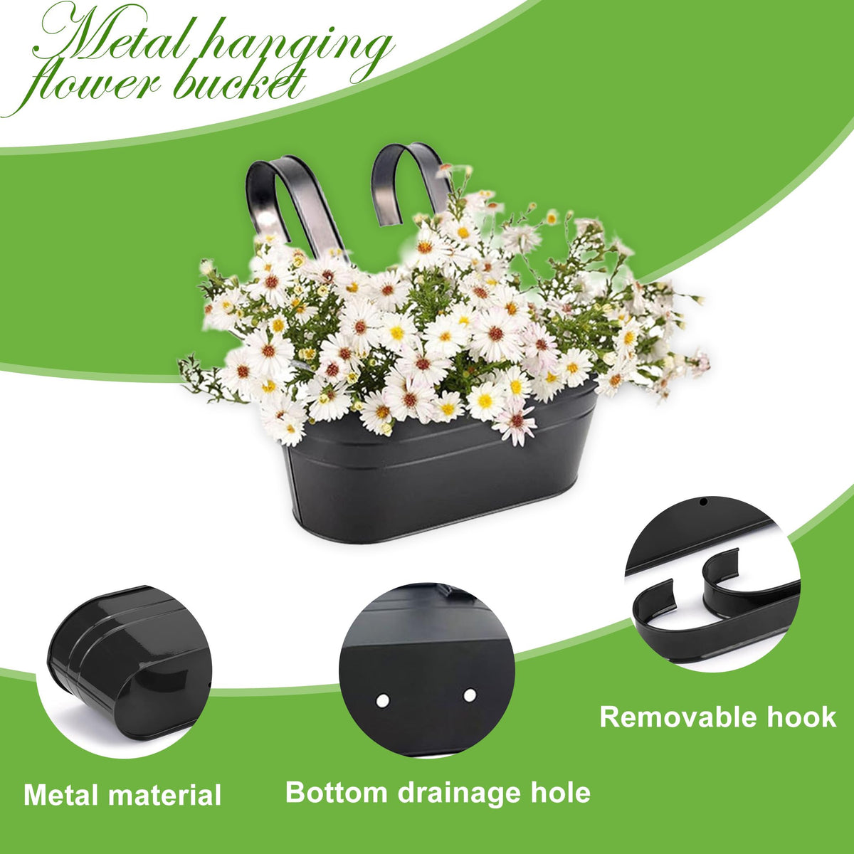 Durable galvanized metal construction from GYATSOCYG, with removable handles for flexible setup.